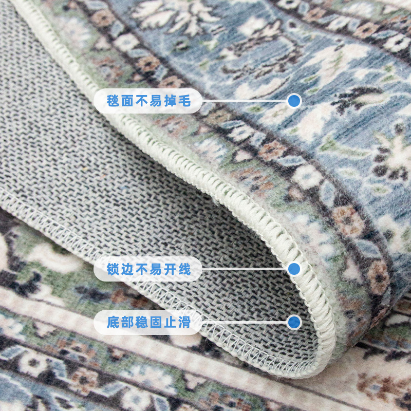 波西米亚民族风厨房地毯跨境亚马逊玄关长条地垫加厚防滑短绒毛垫