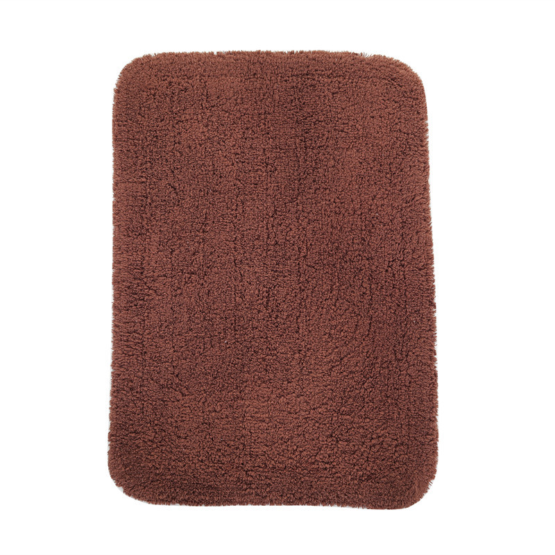 Red Sun Carpet: Modern and simple solid-color cotton plush bathroom toilet seat cover, U-shaped rectangular three-piece floor mat carpet Application Scenario