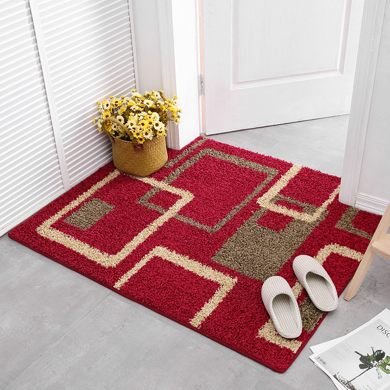 Wholesale of Red Sun Bend veil, simple bedroom floor MATS, entrance floor MATS, living room carpets, anti-slip MATS for rooms, and door carpets Item Picture