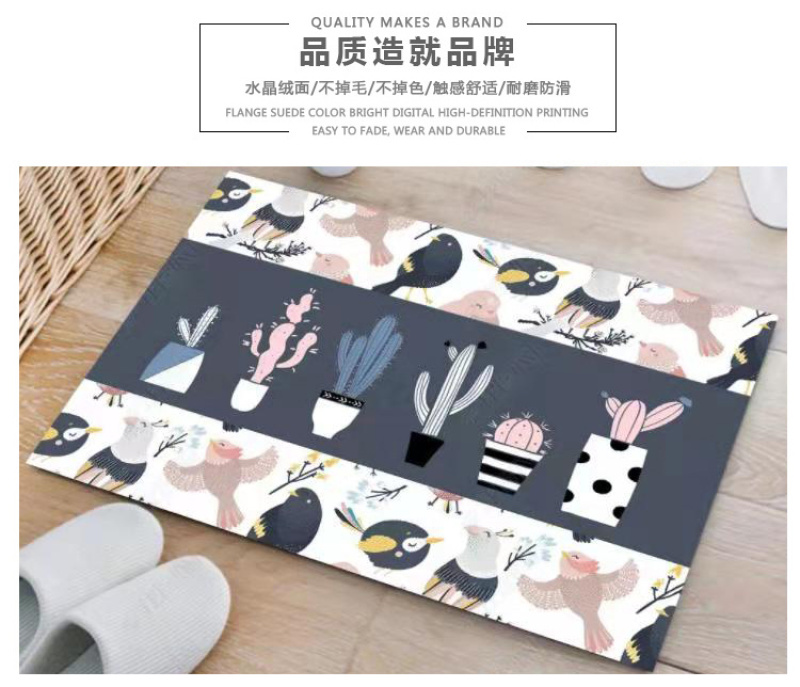 European-style fashionable entrance door MATS, bedroom door MATS, kitchen floor MATS, bathroom absorbent floor MATS, anti-slip MATS, and toilet oil-proof MATS pic 2
