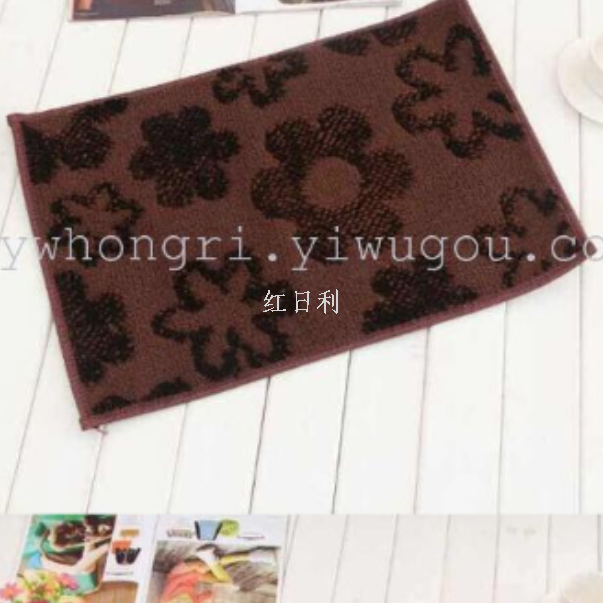 The new glossy silk jacquard carpet door mat is anti-slip, waterproof, soft and comfortable Item Picture