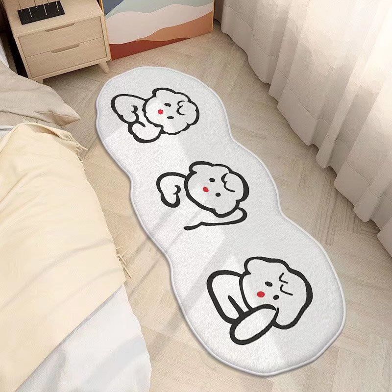 仿羊绒地毯卧室床边毯ins风 异形卡通猫咪地垫防滑耐磨可机洗地垫