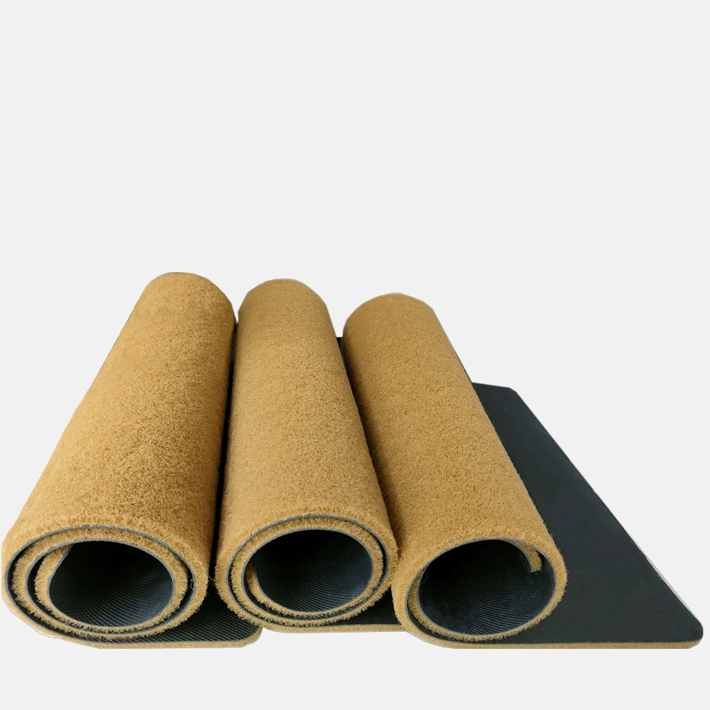 New type of steel wire floor mat imitating coconut palm carpet for mud removal and dust removal, plain color, anti-slip and durable polyester PVC door mat Application Scenario