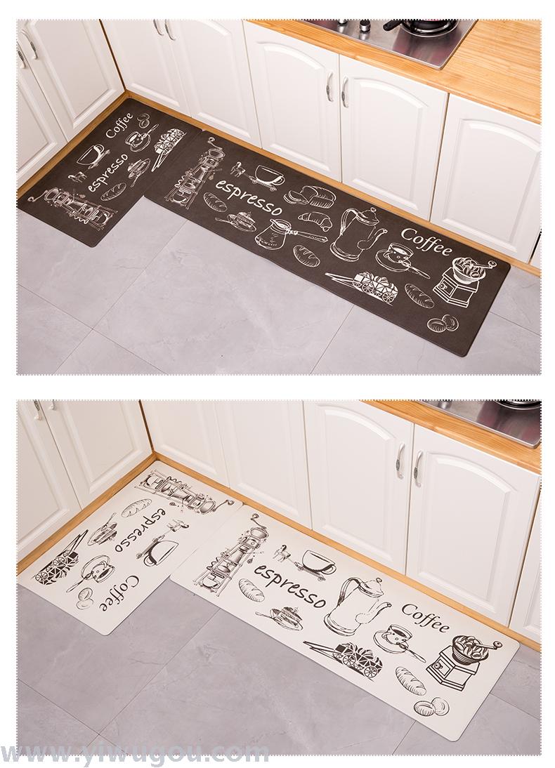 Hongri Li Nordic kitchen long strip anti-stain, waterproof and anti-slip foot mat, printed floor mat and kitchen mat pic 13