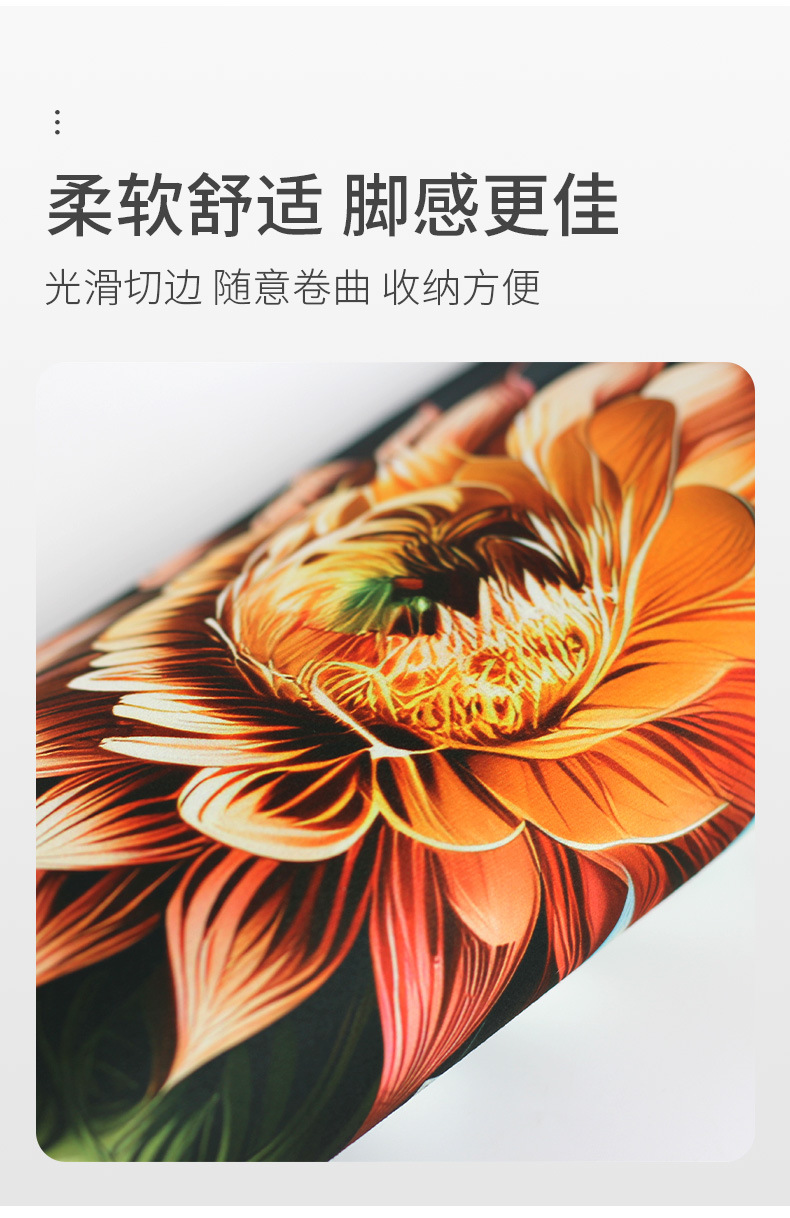 红日立体花软硅藻泥地垫浴室吸水垫卫生间脚垫速干防滑厕所门口垫详情5