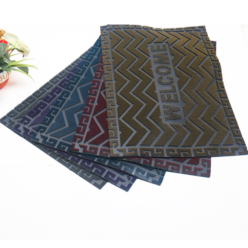 Red Sun carpet anti-slip black base dust removal mat, doormat, entrance door mat, double-striped floor mat, mud removal mat Application Scenario