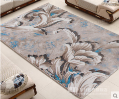 The Simple Flower Language Blue Dream series block blanket is waterproof and anti-slip, suitable for living rooms, bedrooms, studies, etc details Picture