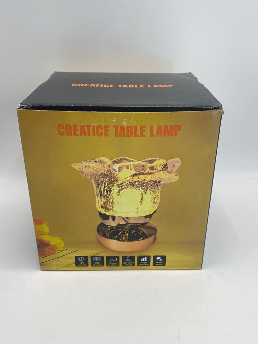 Rechargeable light luxury vase table lamp, cylindrical ambient light, touch metal acrylic bar, bedroom decorative light pic 3