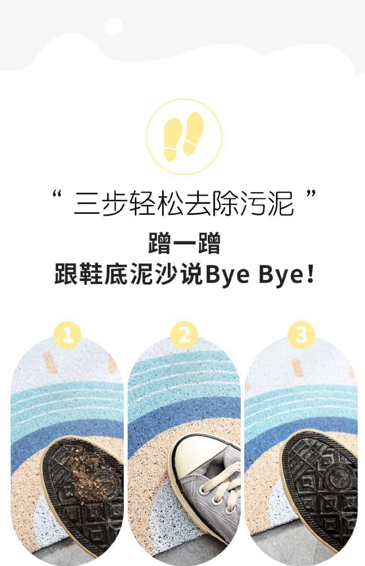 Wholesale popular cartoon Corgi entrance floor MATS can be cut into cute printed door floor MATS and foyer silk circle floor MATS pic 2