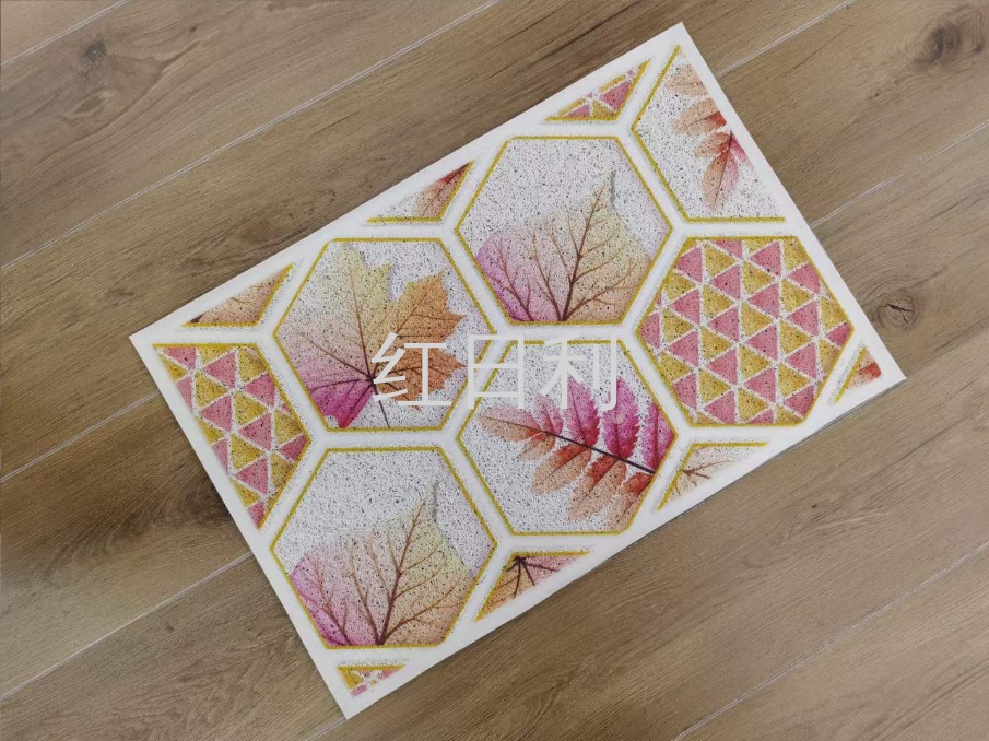 Red Sun Carpet 3D Brushed and Printed Mat for Living Room, Bathroom and Home Floor MATS - Spring, Summer, Autumn and Winter Scenery Series pic 5