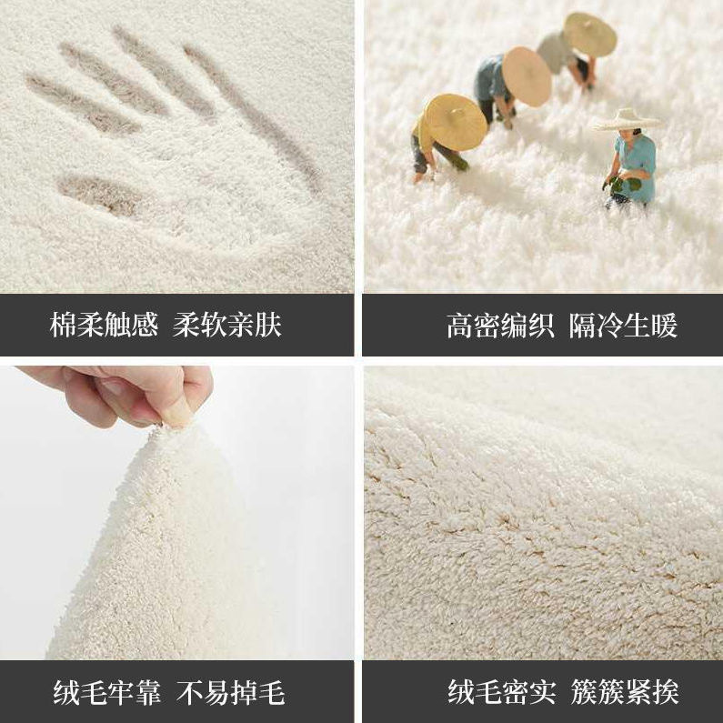 Cartoon irregular faux cashmere carpet, home living room, balcony, bedside blanket, sofa, coffee table, absorbent pad, anti-slip pad Specification image