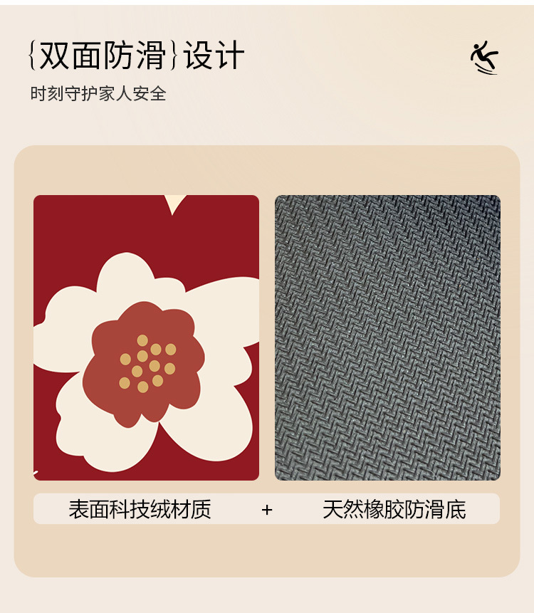 INS家用硅藻泥吸水垫卫生间进门速干耐磨脚垫清新花朵浴室防滑垫详情4