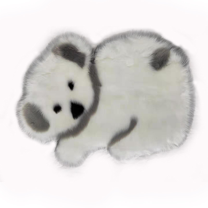 Hongri's new faux fur long-haired panda and koala animal-shaped carpet floor MATS for living rooms, bedrooms and children's rooms Application Scenario