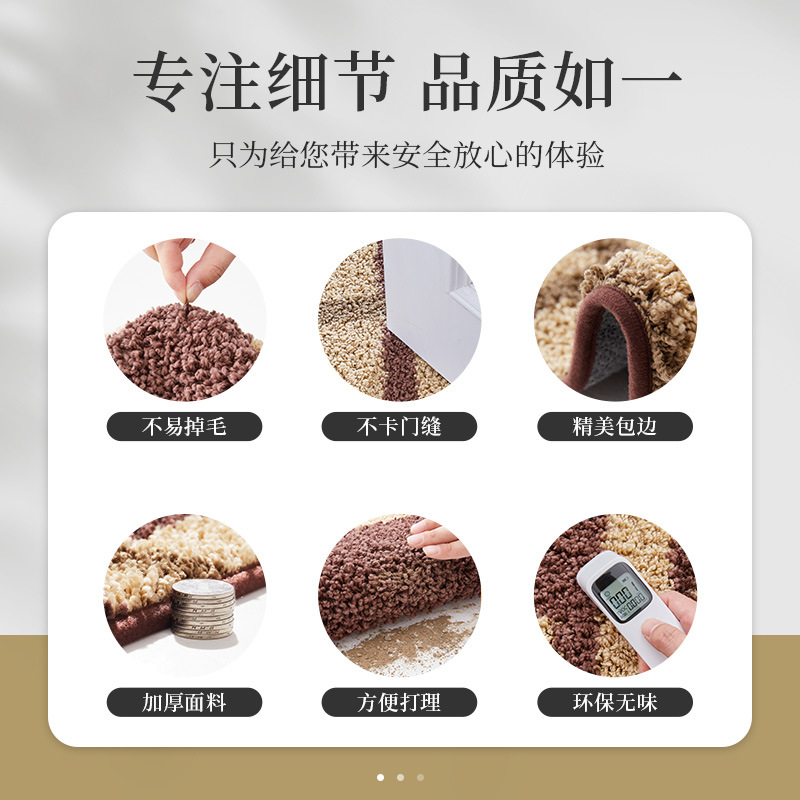 Wholesale of Red Sun Bend veil, simple bedroom floor MATS, entrance floor MATS, living room carpets, anti-slip MATS for rooms, and door carpets Specification image