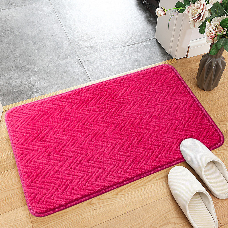 New jacquard curved carpet, kitchen bathroom, anti-slip doormat, bathroom absorbent mat, living room and bedroom entrance floor mat Item Picture