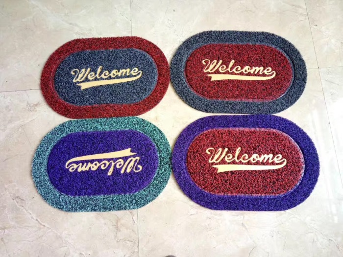 pvc special-shaped mat, anti-slip carpet, floor mat, door mat, two-color brushed embossed mat, mixed styles and colors pic 1