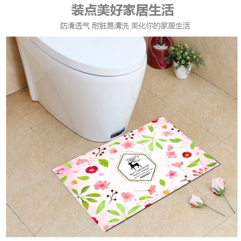 European-style fashionable entrance door MATS, bedroom door MATS, kitchen floor MATS, bathroom absorbent floor MATS, anti-slip MATS, and toilet oil-proof MATS pic 5