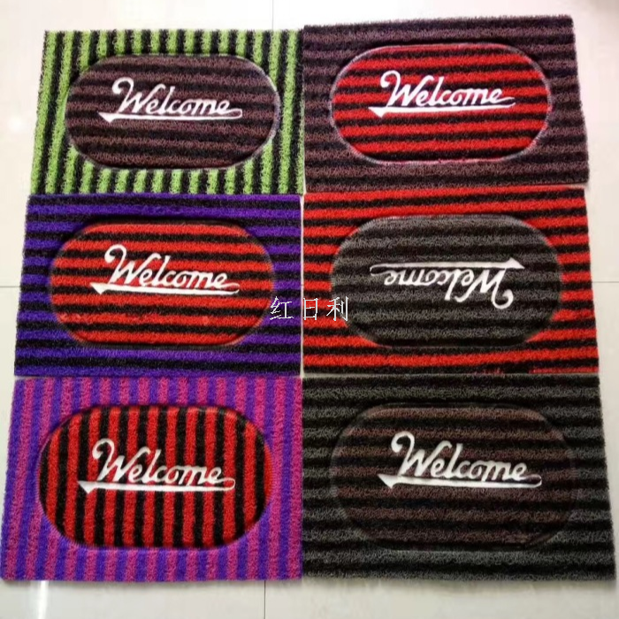 pvc special-shaped mat, anti-slip carpet, floor mat, door mat, two-color brushed embossed mat, mixed styles and colors Application Scenario