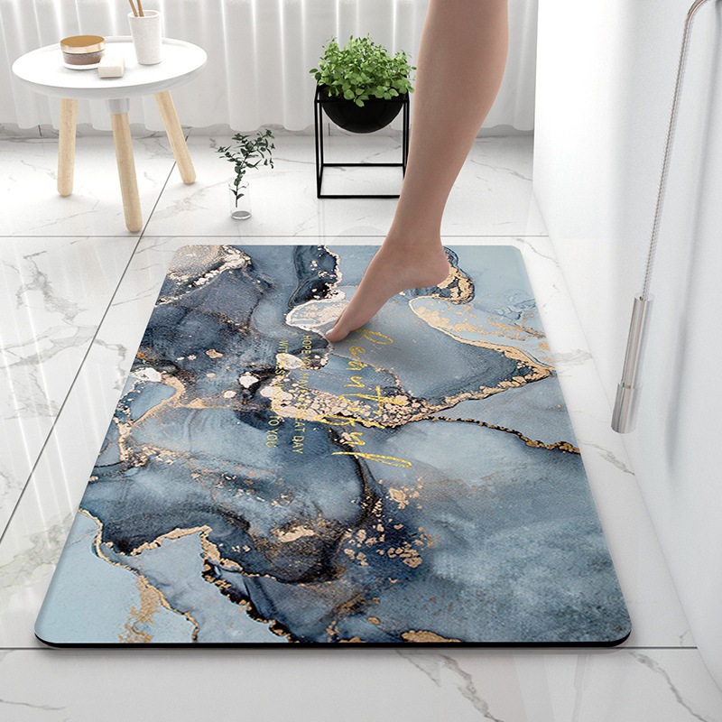 Hongri soft diatom mud bathroom absorbent mat, anti-slip mat, quick-drying toilet, bathroom door mat, washroom carpet pic 8
