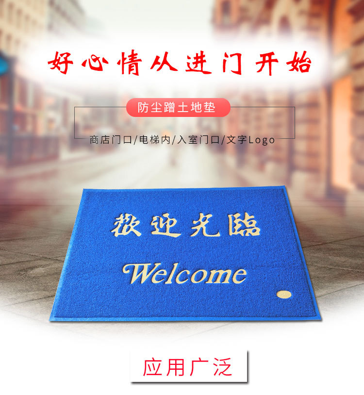 Welcome to the floor mat for safe home entrance and exit. It is a thick anti-slip welcome carpet and green and blue floor mat pic 7