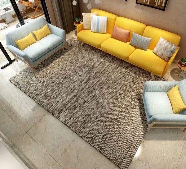 Red Sun Carpet: Simple hotel bedroom rectangular carpet, home soft furnishings, Nordic living room sofa, coffee table, anti-slip carpet pic 4