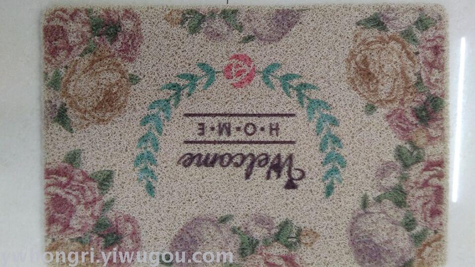 The Hongri carpet eco-friendly beige printed oval floor mat is waterproof, anti-slip and easy to clean Specification image