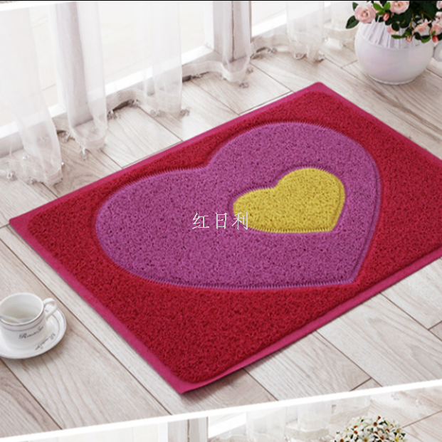 The red square door mat, anti-slip mat and foot mat are waterproof and anti-slip, suitable for doorways, bathrooms, etc details Picture