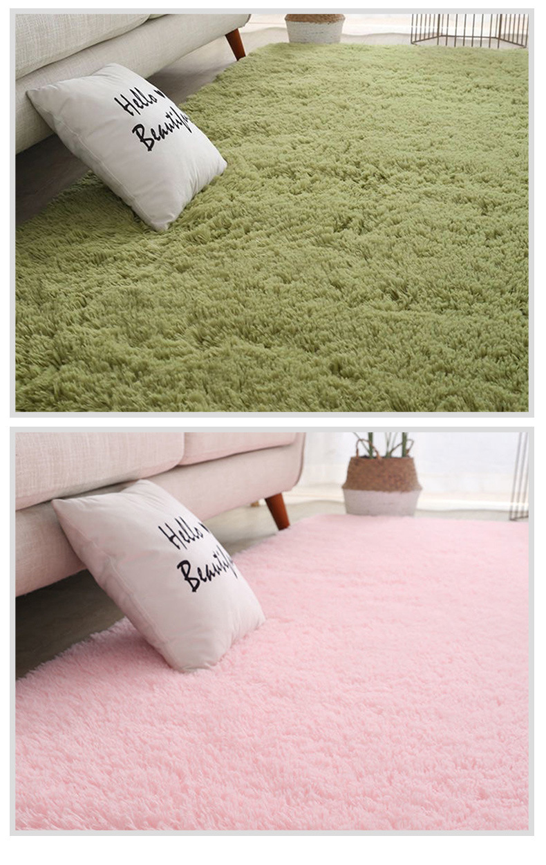 客厅毛绒地毯奶油风卧室少女长毛地垫满铺床边地毯简约沙发茶几垫详情12