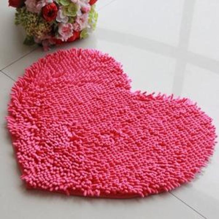 Light purple Chenille super-fine heart pad pic 2