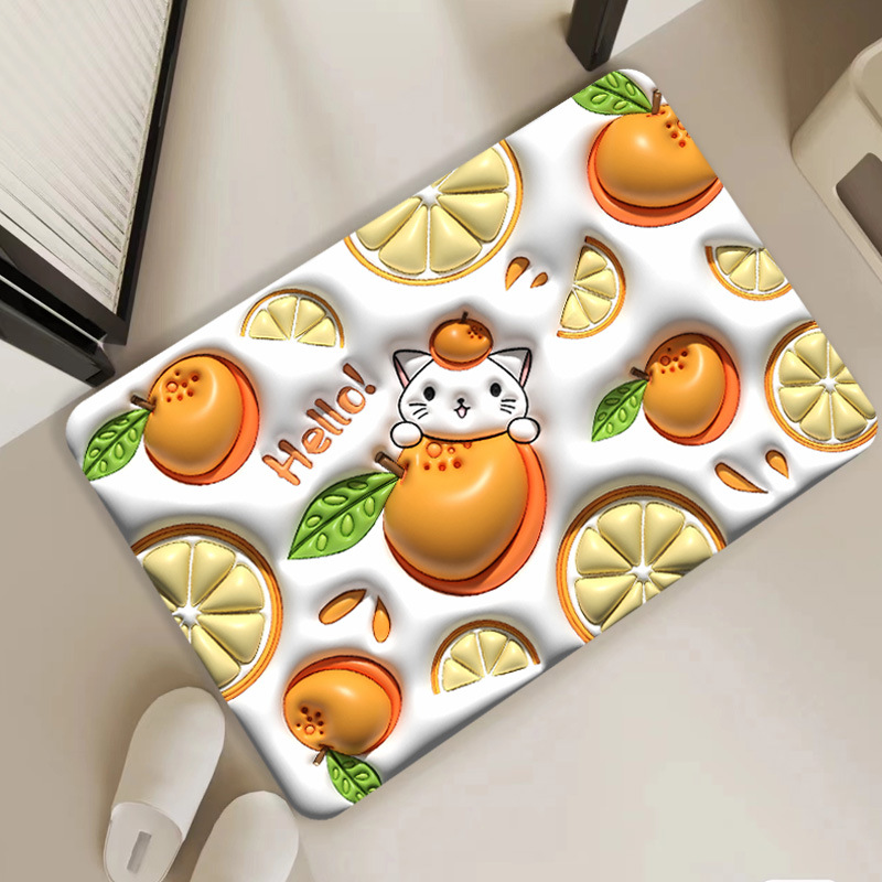 Douyin's best-selling in-stock 3D stereoscopic expansion flower soft diatom mud floor mat for bathroom, toilet and anti-slip foot mat