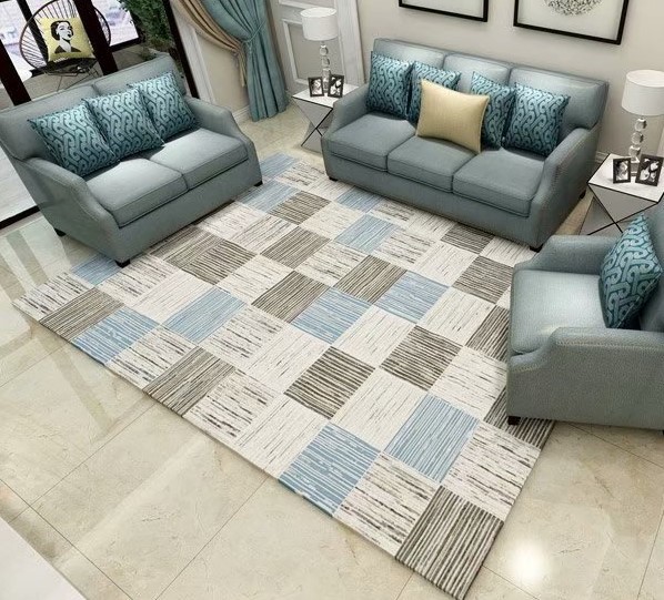 Red Sun Carpet: Simple hotel bedroom rectangular carpet, home soft furnishings, Nordic living room sofa, coffee table, anti-slip carpet pic 7