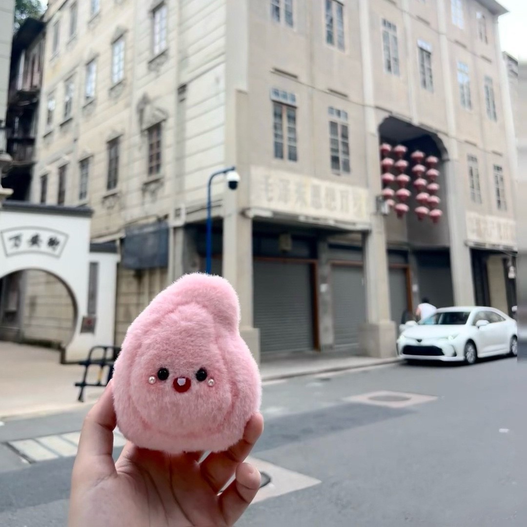 ins可爱毛绒包包挂件少女心原创红桃粿广东特色玩偶公仔配饰