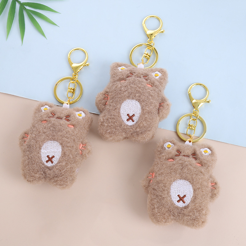 可爱卡通小熊毛绒公仔挂件少女心包包挂饰小红书同款钥匙扣