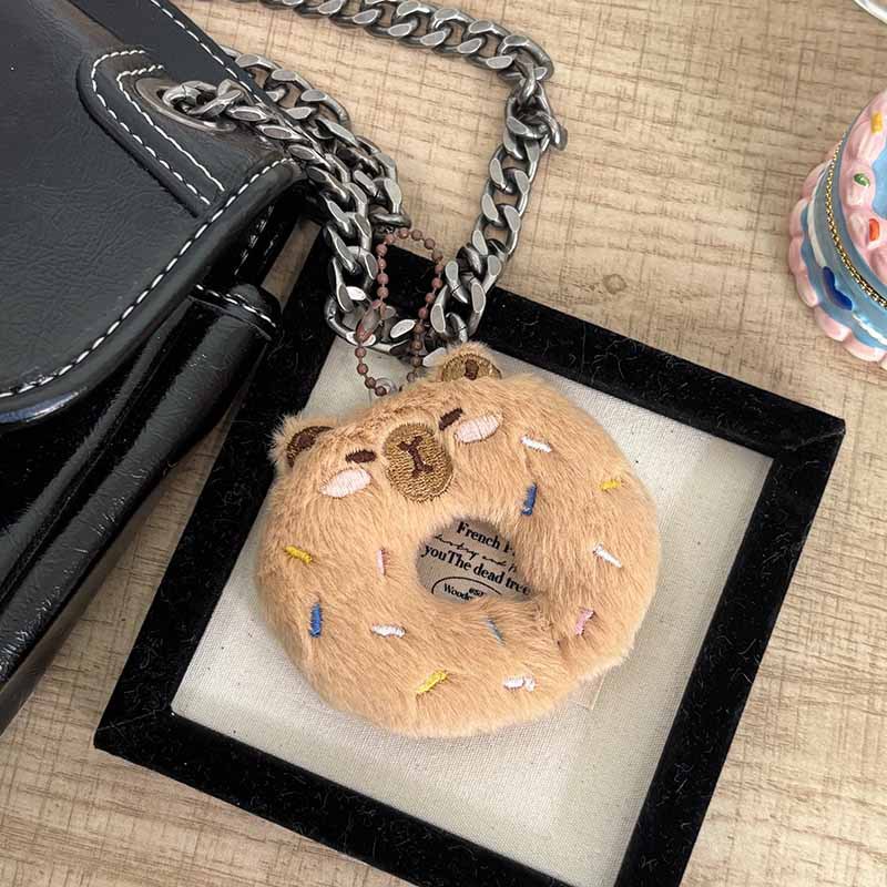 新款可爱三丽欧甜甜圈毛绒钥匙扣可爱卡通帕恰狗TK玩偶公仔挂件详情12