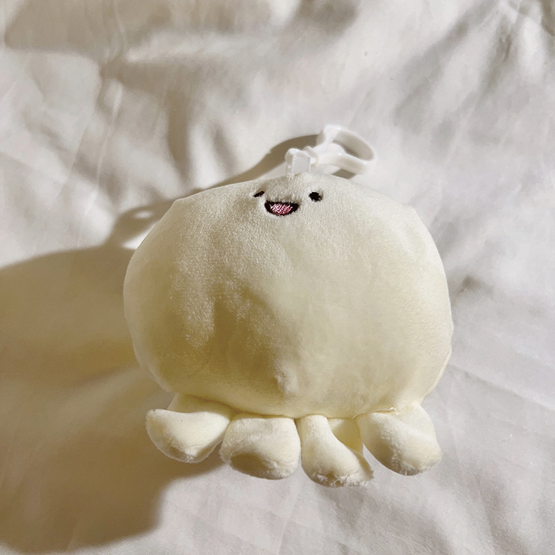 可爱毛绒兰花公仔背夹式手机斜跨长绳户外旅游挂脖编织绳侧挂背带详情7