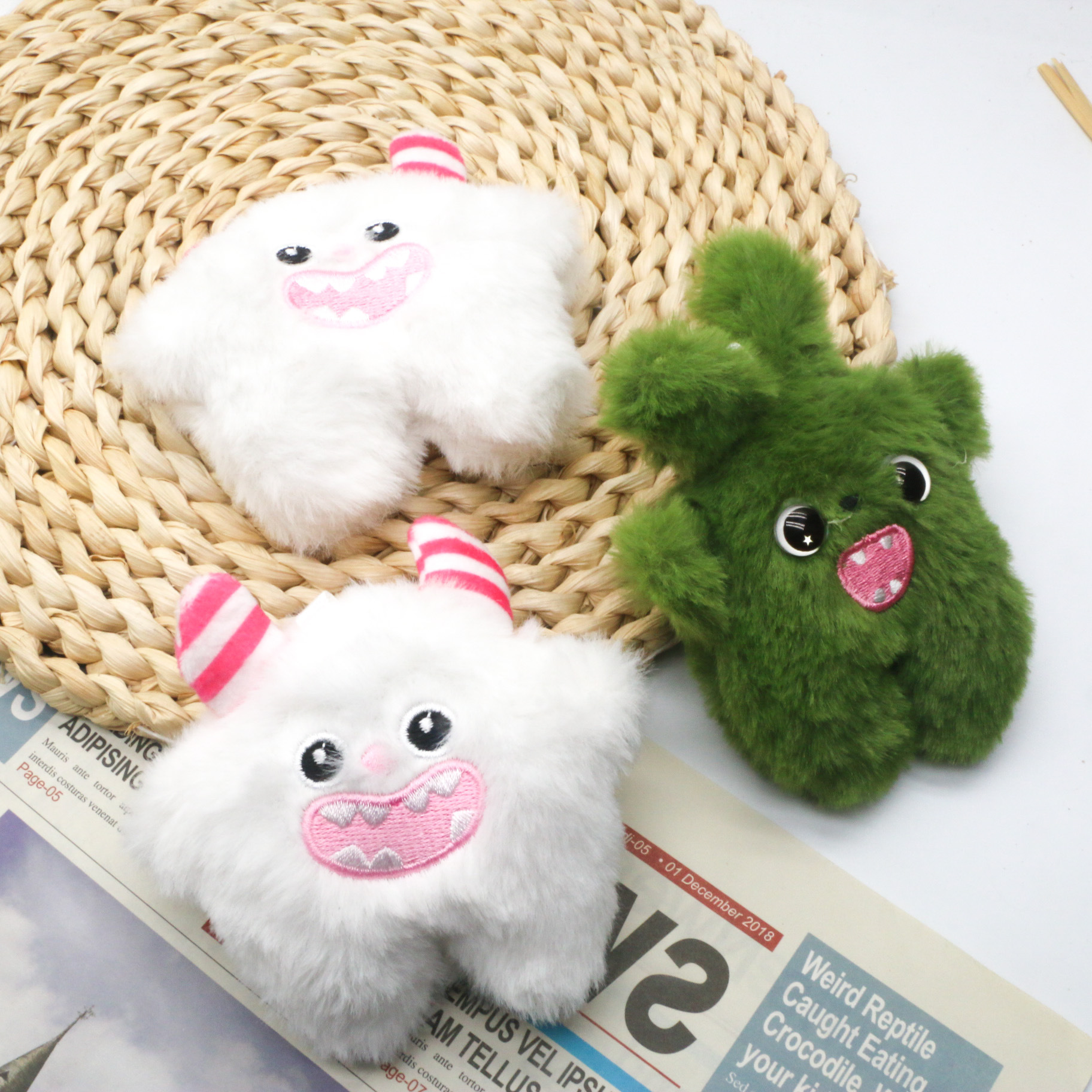 小红书同款雪怪书包挂件可爱鼠毛绒挂件少女心萌款钥匙扣玩偶挂饰详情8