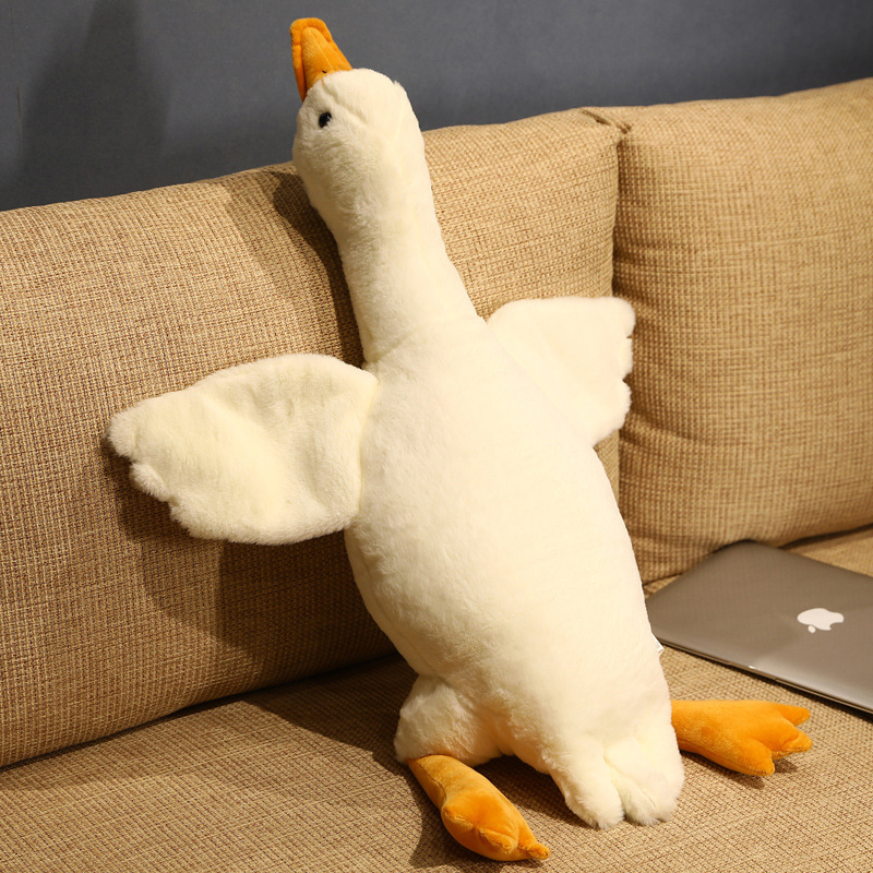 Big white goose, big goose exhaust pillow, sleeping pillow, doll pillow, plush toy, sleeping doll, sleeping on the bed Item Picture
