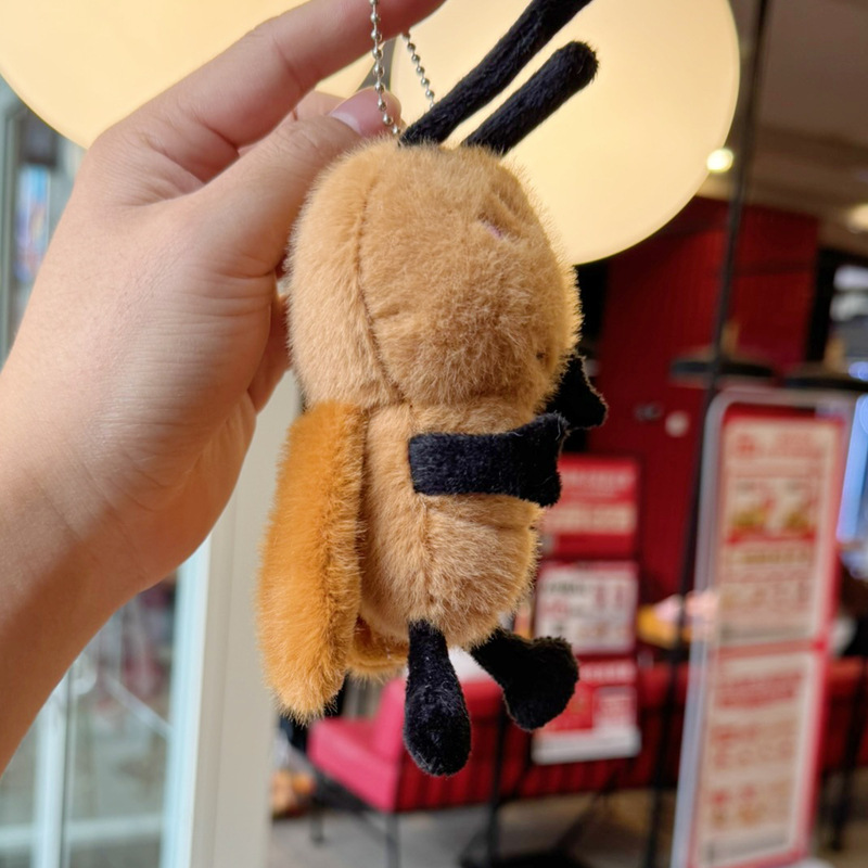 创意小蟑螂毛绒挂件可爱小强钥匙扣公仔玩偶包包挂饰娃娃礼物批发详情4