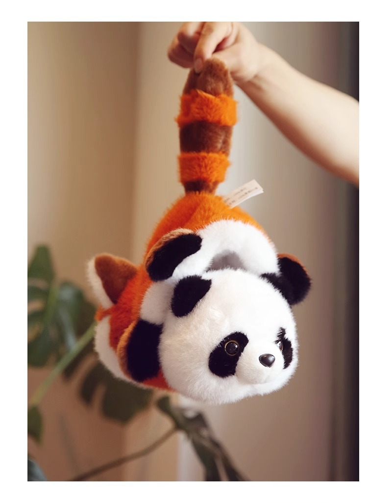 可爱翻转熊猫变身小熊猫公仔玩偶毛绒玩具趣味娃娃女生儿童节礼物详情5