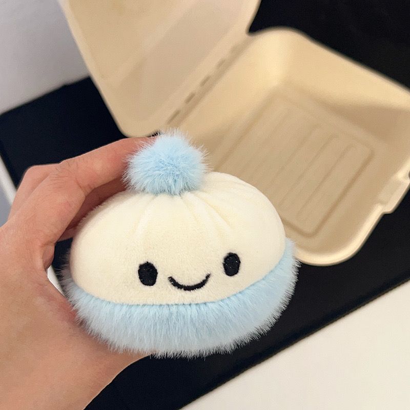 网红可爱小包子毛绒玩具公仔新款小笼包挂件挂饰钥匙扣玩偶批发详情3