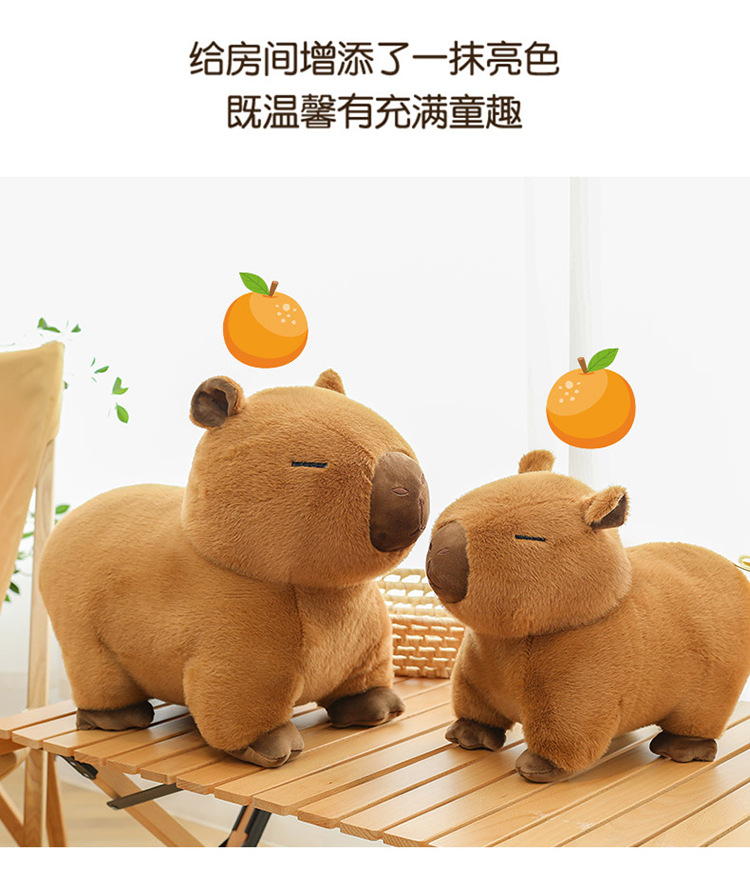 代发趴款卡皮巴拉毛绒玩具玩偶网红水豚抱枕卡皮巴拉公仔生日礼物详情23