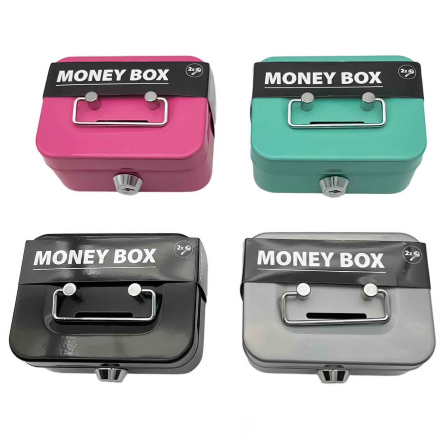 New cross-border creative portable piggy bank storage box, small and large sizes with keys, storage and change box Application Scenario