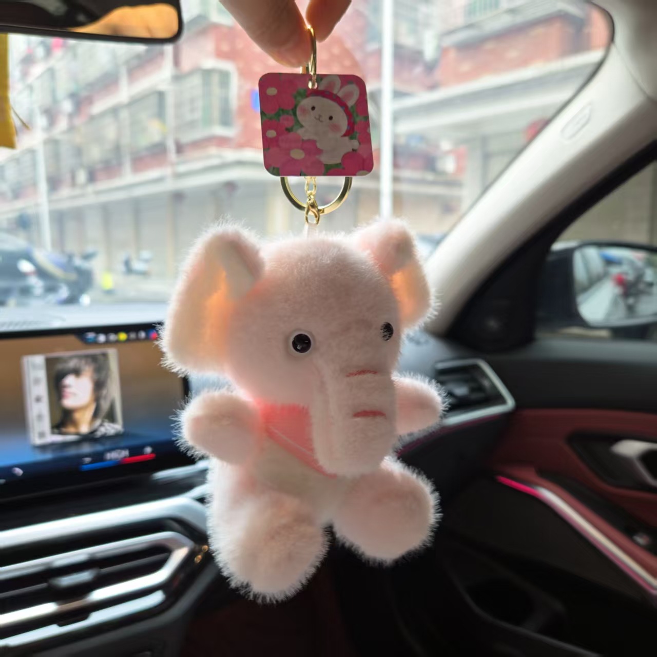 网红可爱萌围巾大象挂件毛绒玩具公仔书包包包挂饰钥匙扣娃娃玩偶详情9