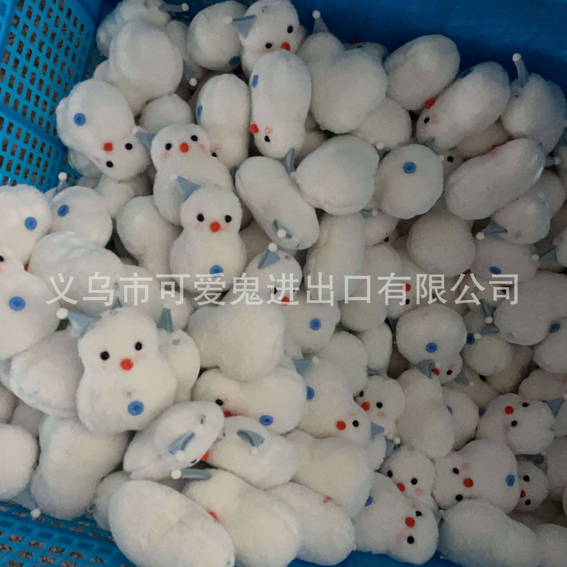 超萌毛绒绒雪人玩偶可爱雪花围巾小雪人挂件朋友礼物