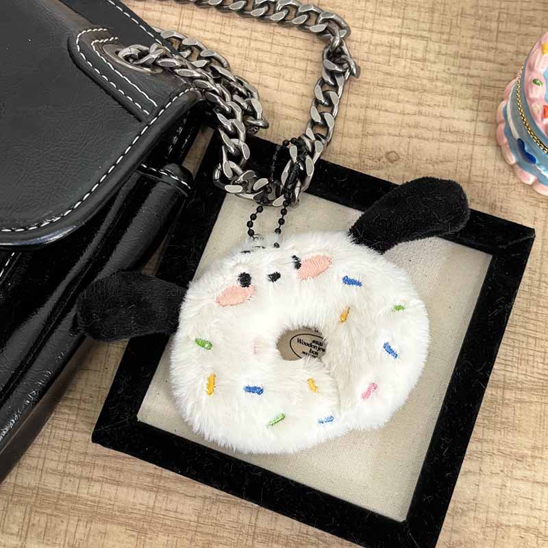 新款可爱三丽欧甜甜圈毛绒钥匙扣可爱卡通帕恰狗TK玩偶公仔挂件详情11