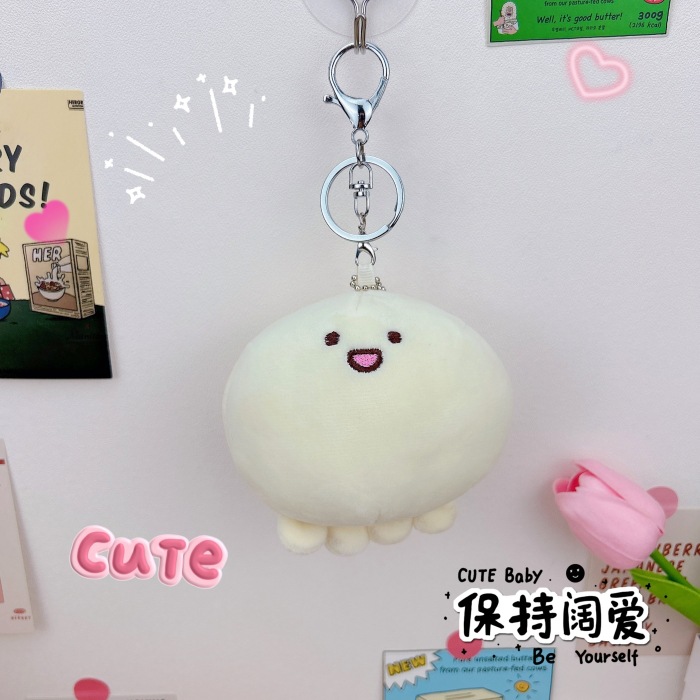可爱章鱼小团子毛绒钥匙扣少女心玩偶挂件书包包挂饰抓机娃娃批发详情7