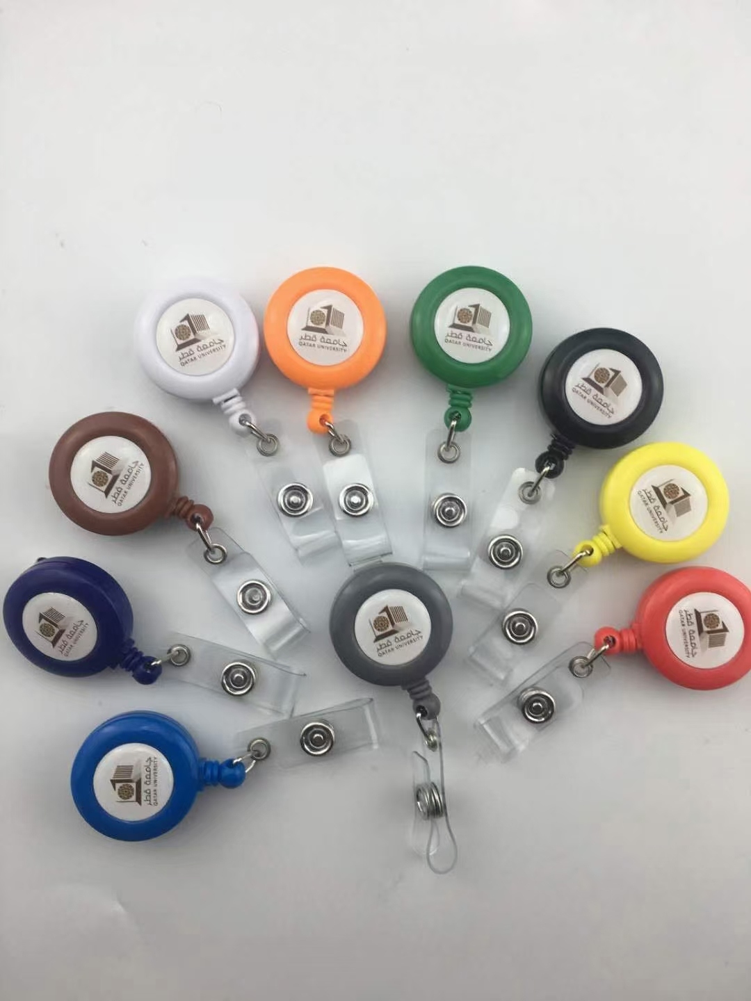 供应4公分半金属平面易拉扣 钢丝线或者尼龙绳易拉扣 证件扣详情8