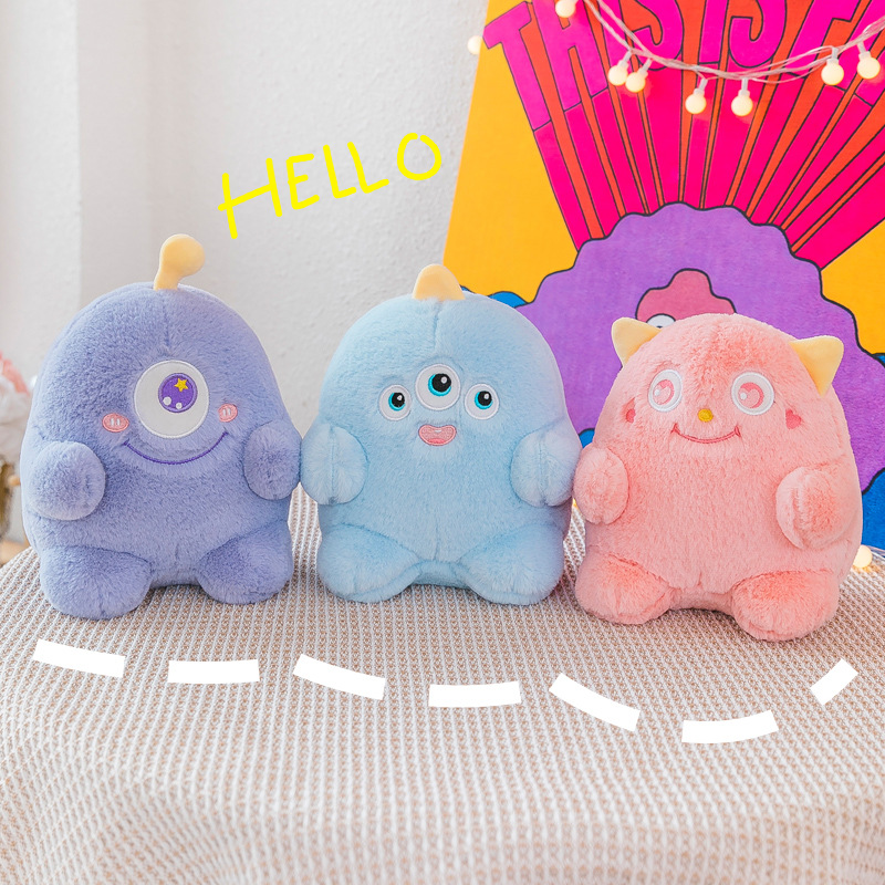 Dinosaur soft-boiled little monster plush toy doll, cute cloth doll doll, sleeping pillow, birthday gift for men and women details Picture