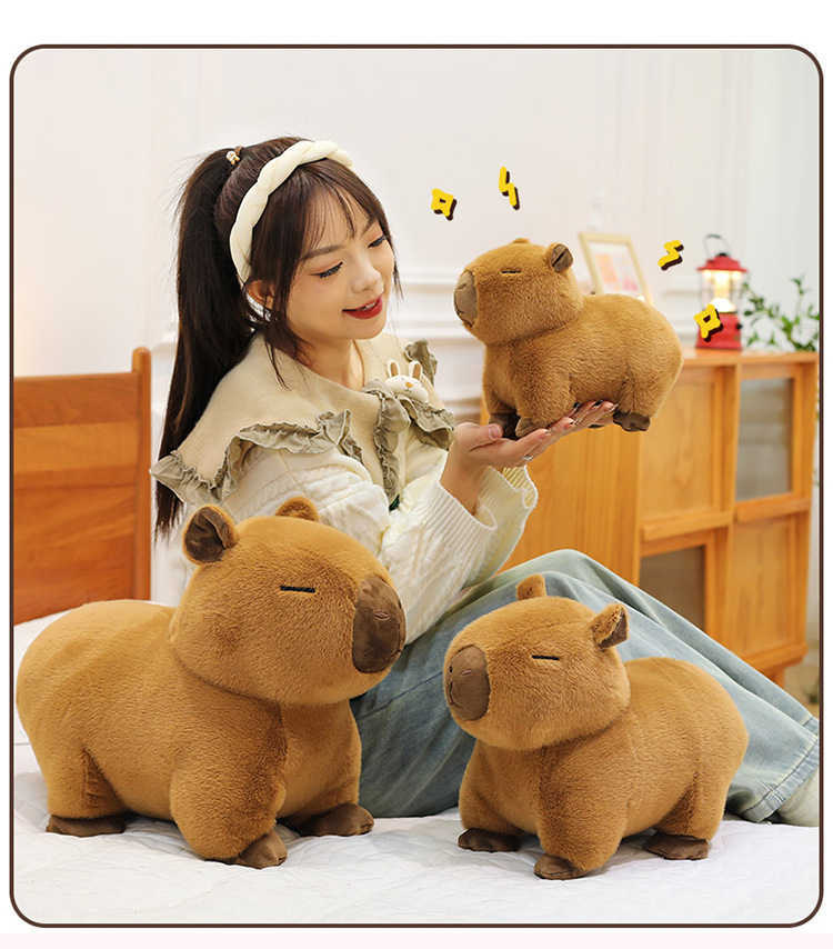 代发趴款卡皮巴拉毛绒玩具玩偶网红水豚抱枕卡皮巴拉公仔生日礼物详情6