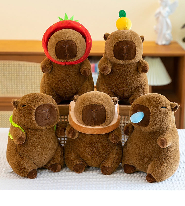 八寸卡皮巴拉毛绒玩具水豚公仔玩偶抓机娃娃婚庆抛洒礼品爆款批发详情17